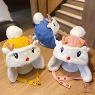 Deer fleece hat covers baby's ears