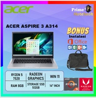 Laptop Acer Aspire 3 A314 Ryzen 5 7520 RAM 8GB 512SSD WINDOWS 11