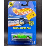 1991 Hot Wheels - Pontiac Fiero 2M4 - Metal Flake Paint - 10 Speed Points - Racing (B10)