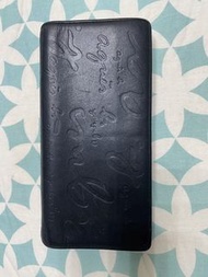 Agnes b. Voyage Black Leather Long Wallet