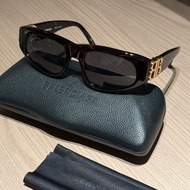 BALENCIAGA ｜ 玳瑁色X金屬logo 太陽眼鏡