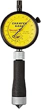 Starrett 683M-2Z Millimeter Reading Internal Chamfer Gauge With Yellow Dial, 0-90 Degree Angle, 0-12