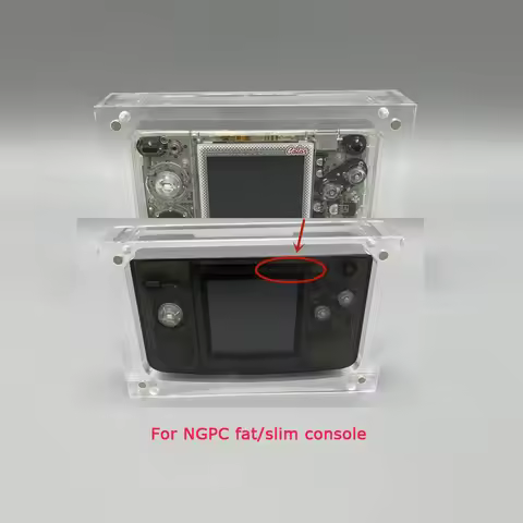 Transparent Storage Magnetic Acrylic box For NeoGeo Pocket Color for NGPC slim fat Game Console Cove