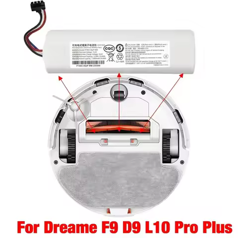 Original 14.4V Robotic Vacuum Cleaner Replacement Battery for Dreame F9 D9 L10 Pro Plus RLS3 RLS5 RL
