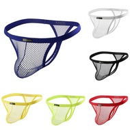 Mens Underwears T-back Thong Breathable Briefs Daily G-string Low Rise Mesh
