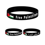 Yiruhe Silicone Palestine Rubber Bracelet 7pcs, Flag Silicone Wristband For Men Women Support Save A
