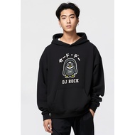 MTD98F Hoodies Premium ScubaLux Anti-Wrinkle Waterproof "DJ Rock Hype" Black