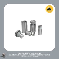 Stainless Steel Wall Mount Commercial Board Holder Glass Standoff Clamp ( 12 X 20 | 12 X 25 | 19 X 3