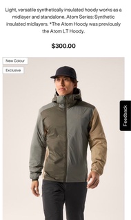 Arcteryx Atom Hoody Men (Exclusive New Color) with receipt  (不死鳥 Patagonia Hoka Beams ）