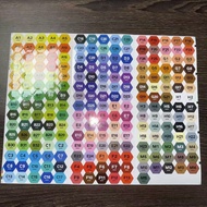 拼豆色卡贴纸221拼豆色号贴纸覆膜防水不干胶贴纸标签mard同色号Bean color card sticker 221 bean color number sticker20251009