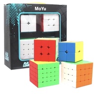 Gift Box Set Complete Magnetic Rubik Cube Set 2x2 3x3 4x4 5x5 WCA Speed Cube Kit For Kids And Adults