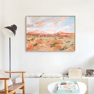 Style Decorative Painting ins Bedroom the-pink-desert Landscape Painting European Style North Bedsid