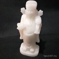 White Jade God of Wealth Buddha Statue Jade God of Wealth Ruyi Ornaments God of Wealth God of Wealth