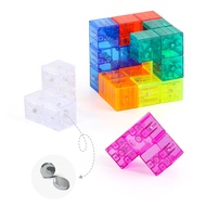 Yongjun Magnetic Building Blocks Cube Children's Educational Tangram 3D Puzzle Tetris Blocks Cube To