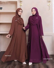 Mahreen Abaya remaja dewasa kekinian/Gamis Putih elegan simple mewah terbaru  2025-AmirahStore21