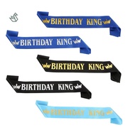 [Boomfashion] Birthday King Sash for Men Boy Happy 16th 18th 20th 30th Birthday Party Decor [MY]