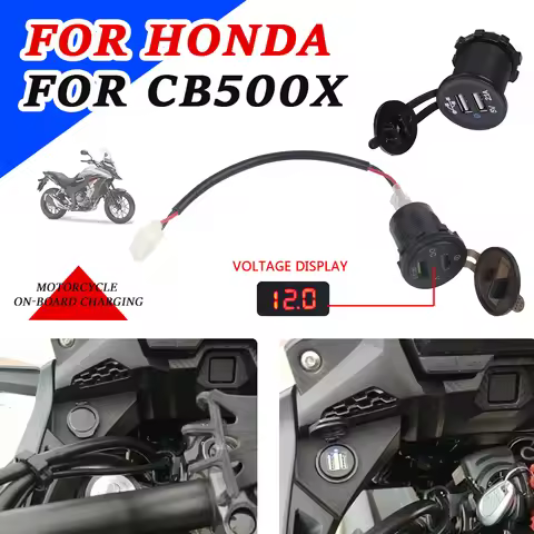 Motorcycle Accessories Dual USB Charger Socket Adapter Plug USB DC Outlet For Honda CB500X CB 500 X 