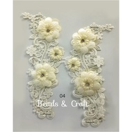2 pcs 3D Bunga Tampal/ 3D Lace Patch/ Bunga Patch
