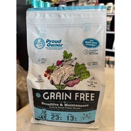 PROUD OWNER MAKANAN ANJING GRAIN FREE SENSITIVE & MAINTENANCE DUCK & SWEET POTATO RECIPE 23%/13%DOG