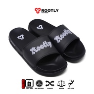 Rootly - Men's Sandals Black Logo Grey