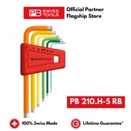 6pcs Set PB Swiss Tools Hexagon Allen Key L-wrenches PB 210.H-5 RB