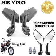 SKYGO HERO 125 Clear Side Mirror Motorcycle Accessories 1 Pair Color Black Short stem Side Mirror Mo