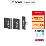 Amgras SoundMeta Ⅱ Pro Portable Noise-Cancelling Microphone for Sing YouTube/Facebook/Live Stream/Vl