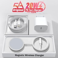 For Apple PD 20W Original Charger Fast Charging For iPhone 11 12 13 14 Pro Max Magnetic Wireless Charger USB C Lightning Cable