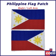 3.15*1.97 Inches Reverse Philippine Flag Patch 8*5cm Left / Right Arm Embroidery Patch with Velcro