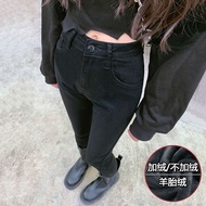 2026 Fashion 2026 Fleece-Fleece Jeans Women High Waist Slimmer Look Tall Skinny Pants 2025 Autumn Wi