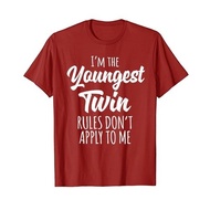 Men's cotton T-shirt Twins Shirts Marching Birthday Outfit Twins Youngest Twin T-Shirt Fast Shipping