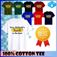 ️RAMLY BURGER MCD TSHIRT UNISEX 100% Cotton RoundNeck ShortSleeve Baju Lelaki Wanita T shirt