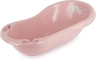 BIECO 11181707 - Ergonomic Baby Bath Trend in Pink, Sheep Motif, ca. 84 x 49 x 30 cm, from 0 to Abou