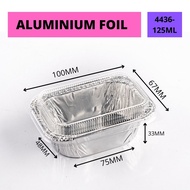 READY STOCK 10 PCS ALUMINIUM FOIL TRAY WITH LID 4436(RECTANGULAR) / BEKAS BUNGKUS