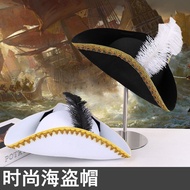 Holiday Stage Hat Headwear Hat Indian Hat Pirate Hat White Feather Pirate Hat lvluo.my20250925