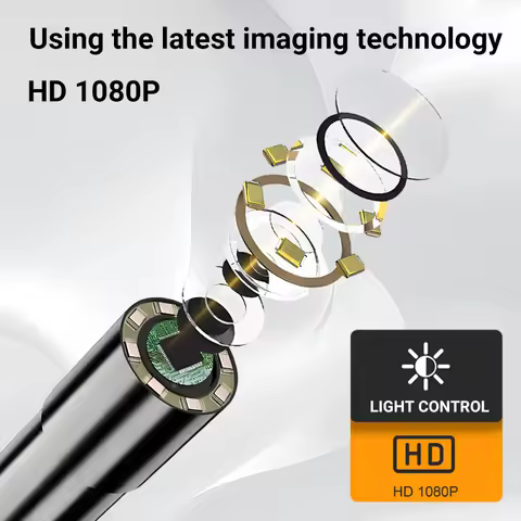 4.3 Inch Display Industrial Camera Endoscope 8mm HD Inspection Borescope Drain Snake Camera Automoti