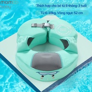 Phao bơi nách cho bé Phao bơi chống lật Mambo Baby cho bé không cần bơm hơi hợp với bé từ 6-18kg