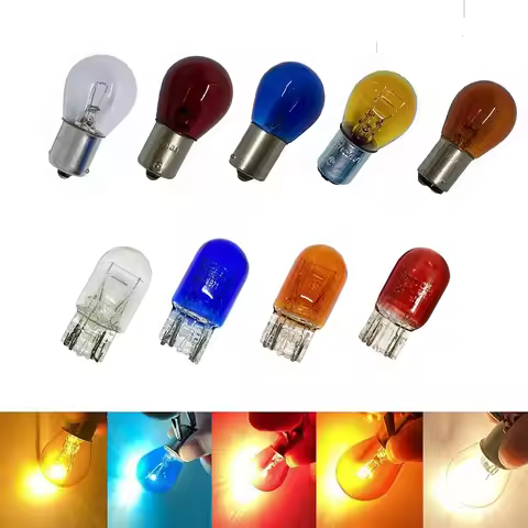 1pcs 1156 BAU15S PY21W BA15S BAY15D Brake Reverse Lamp Parking Light Amber 7440 W21W T20 7443 Red Ha