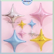 【Ready Stock】10Inch and 26Inch Diamond Foil Balloon Four Angle Star Foil Balloon 10Inch dan 26Inch B