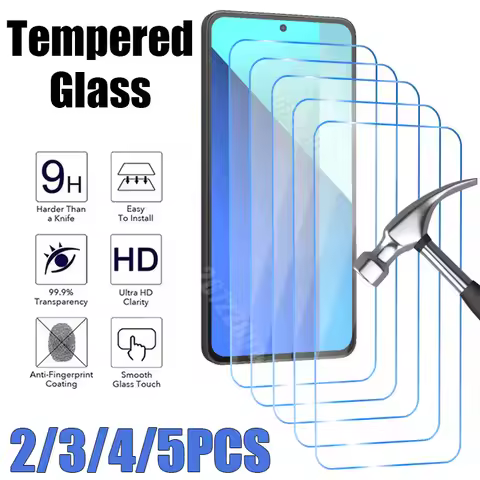 5/4/3/2 PCS Screen Protector For Redmi Note 13 12 11 10 9 8 Pro Plus 5G Tempered Glass For Poco X5 X