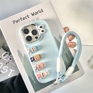 3D Labubu Cartoon Phone Case Electroplated camera For Xiaomi Redmi Note 14 13 12 Pro 12T 12R 13R Wit