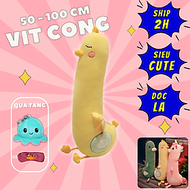 Thú nhồi bông con vịt cute - Size từ 50cm đến 120cm - Qùa tặng gấu bông con vịt dễ thương - Gối ôm m
