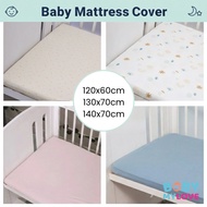Baby Mattress Cover 120x60cm Cotton Fitted Sheet for Portable Playpen Daycare Baby Cot