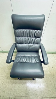 高級灰真皮大班椅