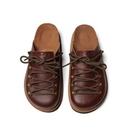 Plantbids Sandal_Gambit Mule Genuine Leather, Dark Brown | Mule Shoes