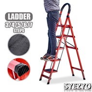 Syezyo Household Ladder Folding Ladder Multi-functional Thickened Steps Light Stainless Steel 3/4/6 Step ladder Indoor Aluminium