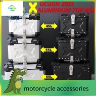 Peti duduk ✹Aluminium Top Box X Design 36L 38L 45L 55L 57L Kotak Motosikal Peti Aluminum Box Motorcycle♤