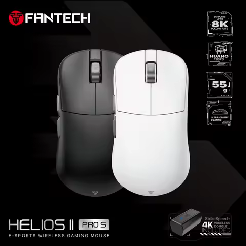 FANTECH HELIOS II PRO S XD3 4K 8K Wireless Gaming Mouse PAW3395 Gaming Nordic 52840 Ultralight Mice 