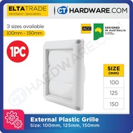 ELTA TRADE EPGB (4" 5" 6") EXTERNAL PLASTIC GRILLE WITH BACKDRAFT SHUTTER