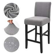 High Back Chair Covers Polar Fleece Chairs Cover Elastic Bar Stool Slipcover Dining Room Jacquard Seat Case Hotel Office Wedding